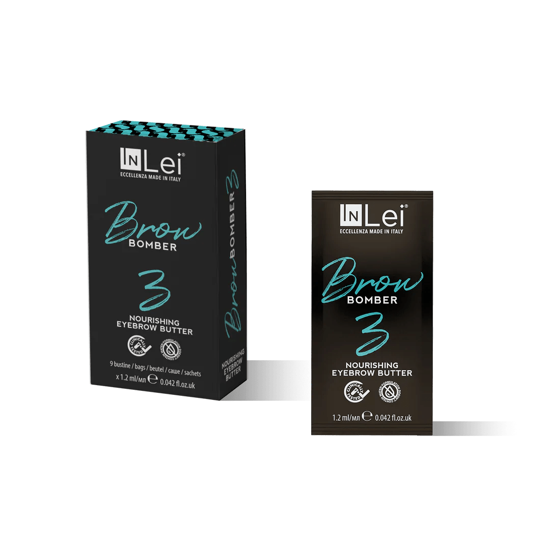 InLei® "BROW BOMBER 3" Nährender Balsam für die Augenbrauen – 9 Stück Sachet a' 1,2 ml - LashMaker Shop