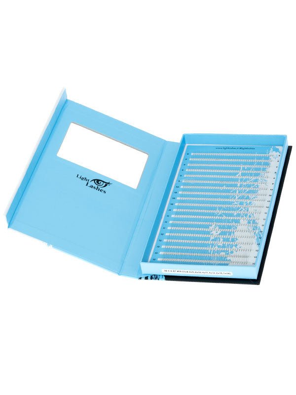 2D 800 Fertigfächer "READY FANS" C - curl MAXI_FORMAT - LashMaker Shop