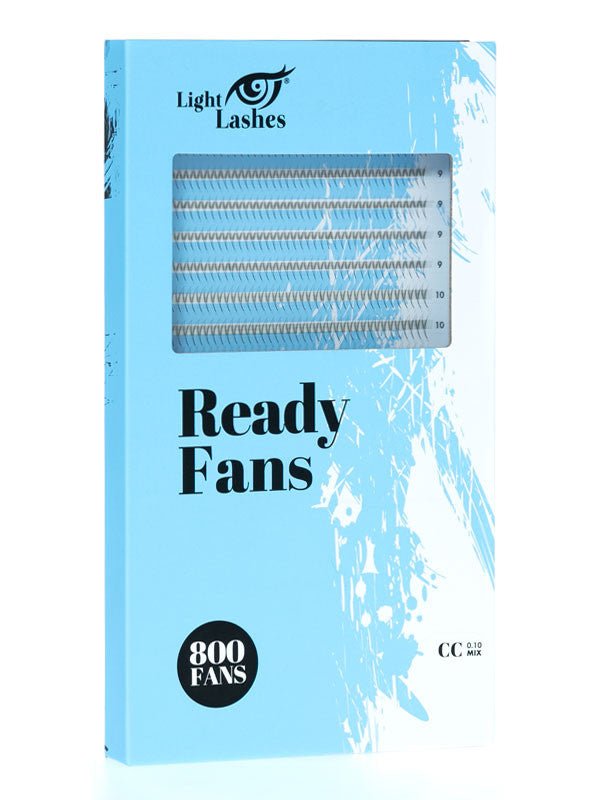 2D 800 Fertigfächer "READY FANS" CC - curl MAXI_FORMAT - LashMaker Shop