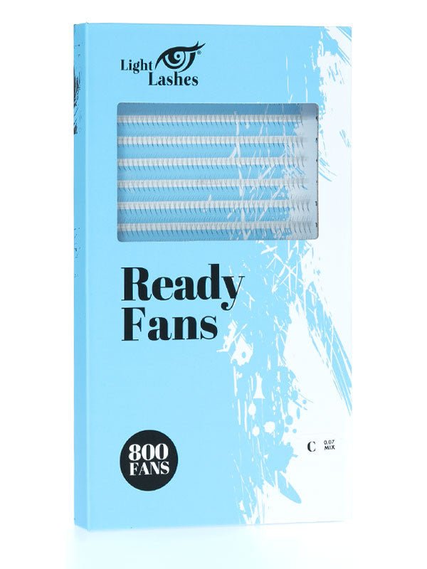 3D 800 Fertigfächer "READY FANS" C - curl MAXI_FORMAT - LashMaker Shop