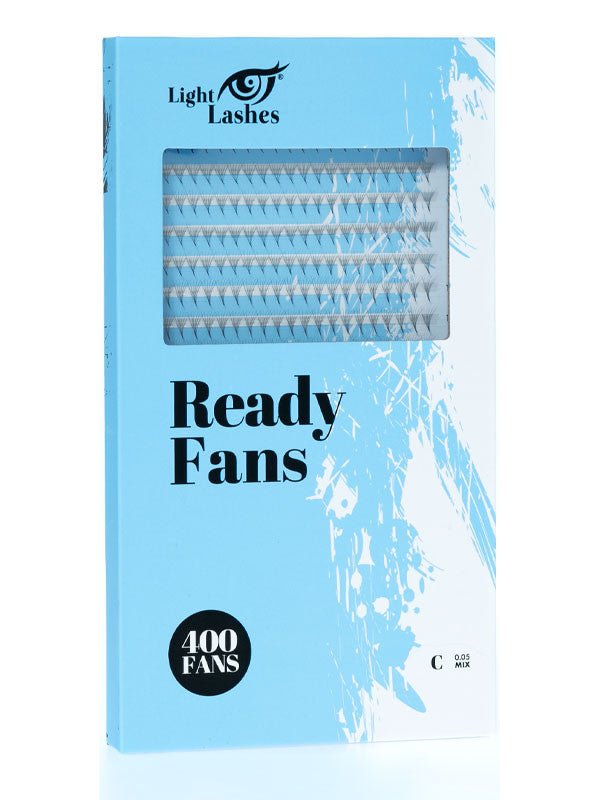 6D 400 Fertigfächer "READY FANS" C - curl MAXI_FORMAT - LashMaker Shop