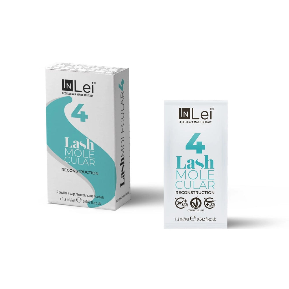 InLei® "LASH MOLECULAR 4" molekulare Rekonstruktion für Wimpern und Augenbrauen 9 Sachets 9×1,2ml
