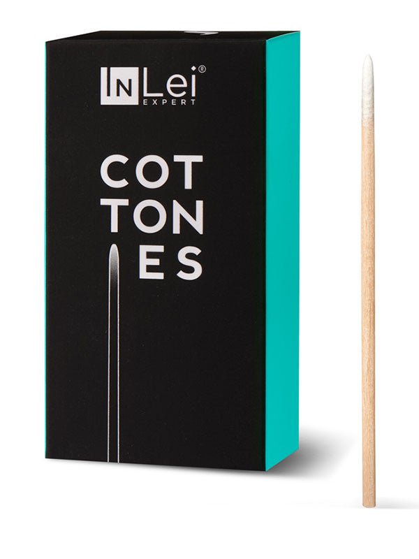 InLei COTTONES Holzstäbchen mit spitzer Spitze aus Baumwolle - LashMaker Shop