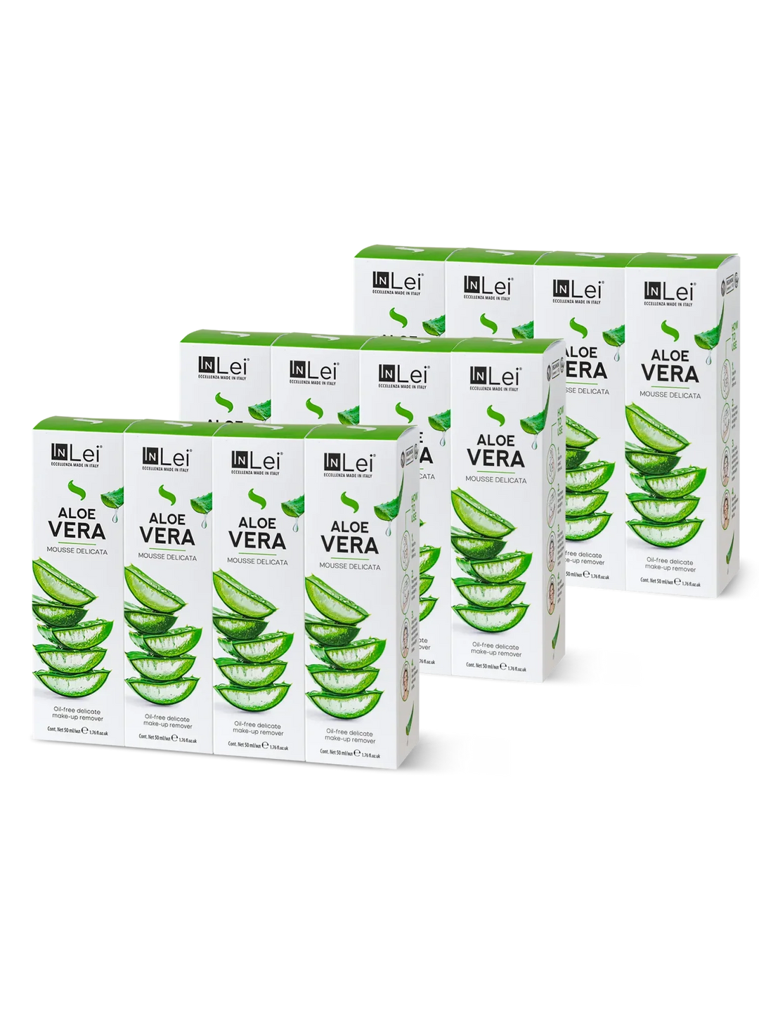 InLei® MOUSSE ALOE VERA TRAVEL SIZE - Thekendisplay 12 × 50 ml - LashMaker Shop 3