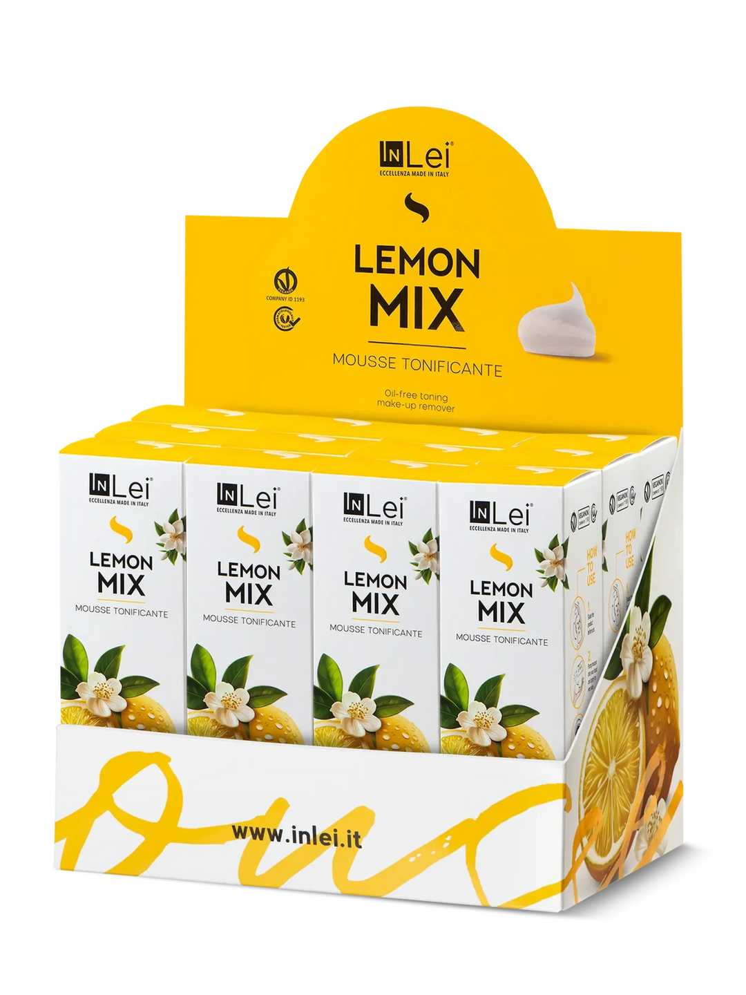 InLei® MOUSSE LEMON MIX TRAVEL SIZE - Thekendisplay 12 × 50 ml - LashMaker Shop