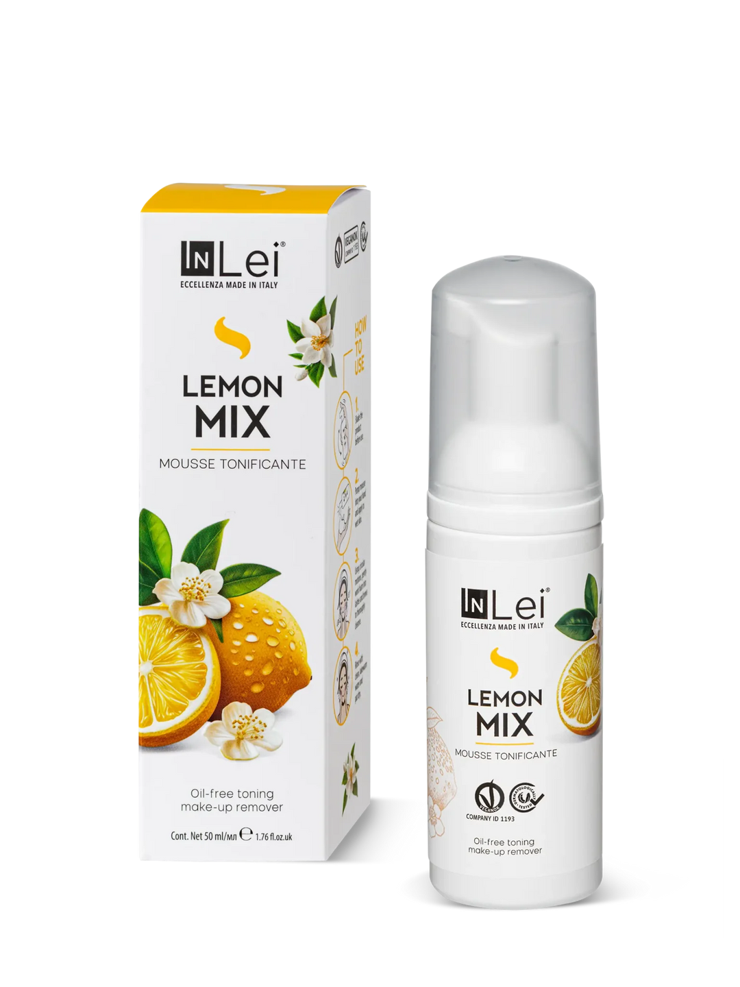 InLei® MOUSSE LEMON MIX TRAVEL SIZE - Gesichtsreiniger 50 ml - LashMaker Shop 3