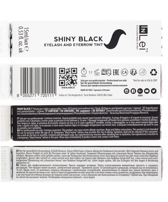 InLei Wimpern - und Augenbrauenfarben "SHINY BLACK" - Schwarz Farbe - LashMaker Shop